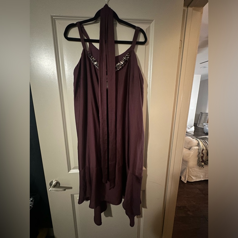 Size 14 Lane Bryant dress -deep wine color